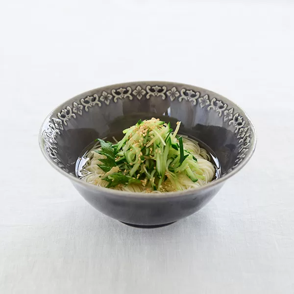 きゅうりと新しょうがのそうめん