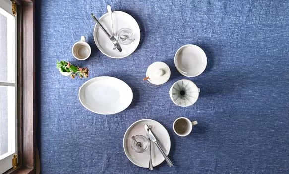 綿麻シャンブレー(紺)