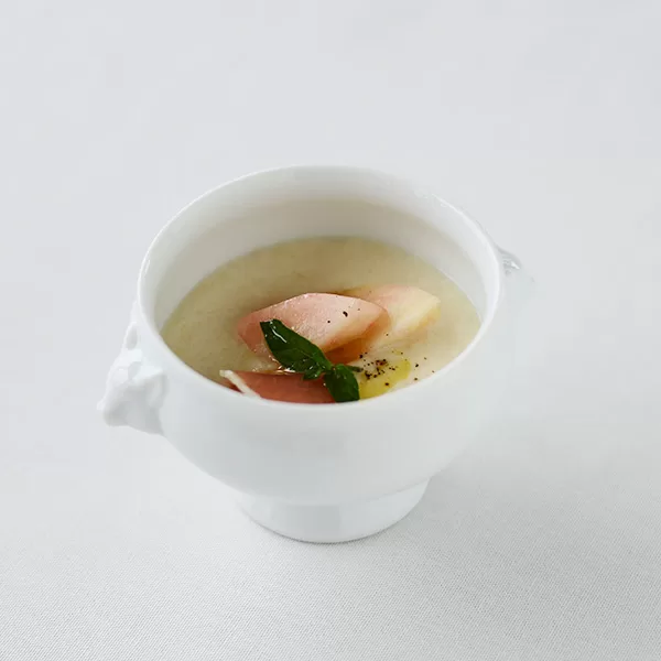 桃の冷製スープ