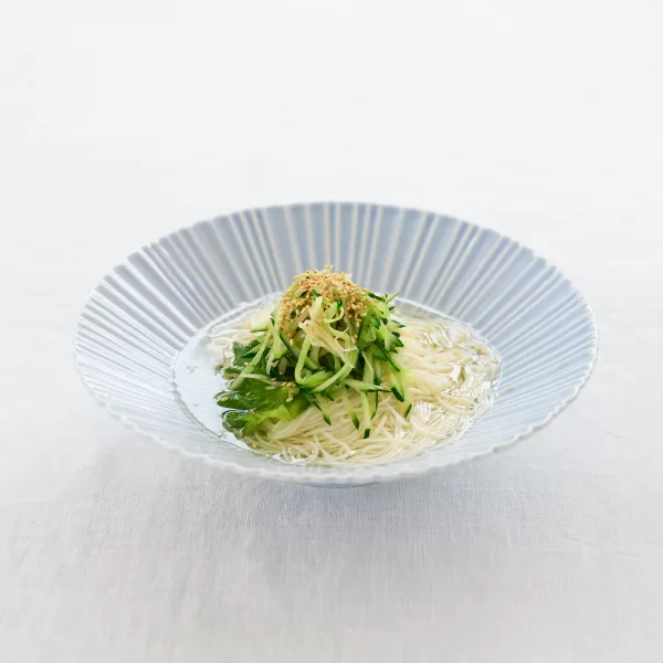 きゅうりと新しょうがのそうめん
