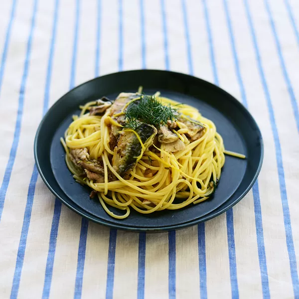 イワシとレモンのパスタ
