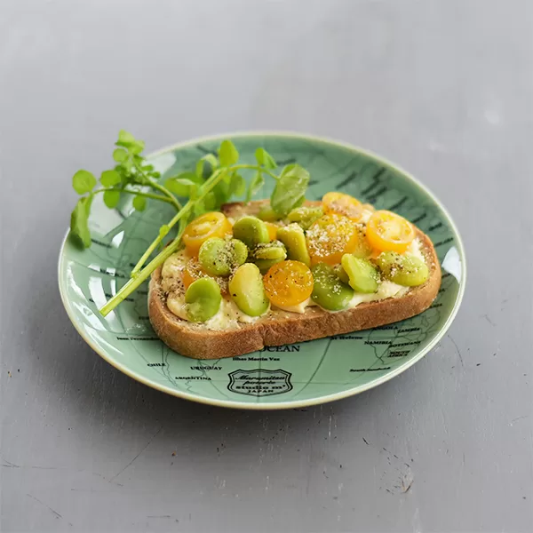 そら豆のタルティーヌ