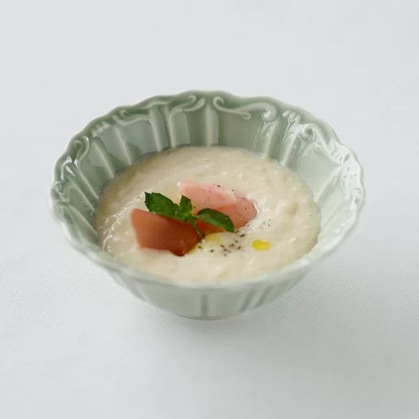桃の冷製スープ