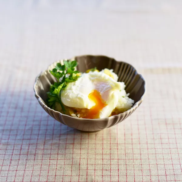 オリーブと卵のごはん