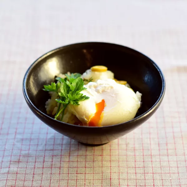 オリーブと卵のごはん