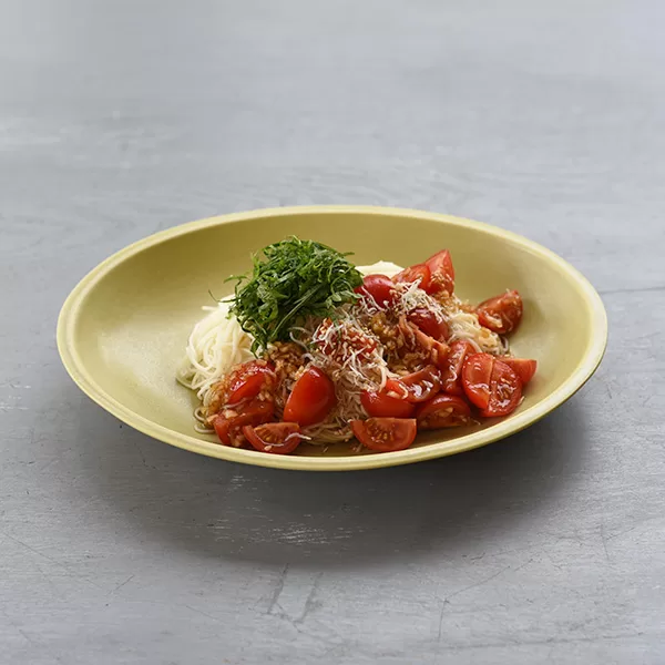 トマトとしらすのそうめん